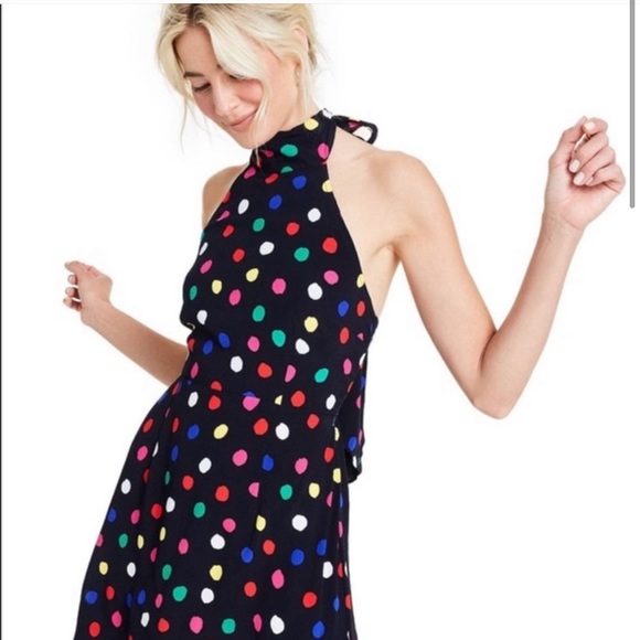 NWT RIXO x Target Polka Dot Mini Halter Dress - Picture 2 of 10
